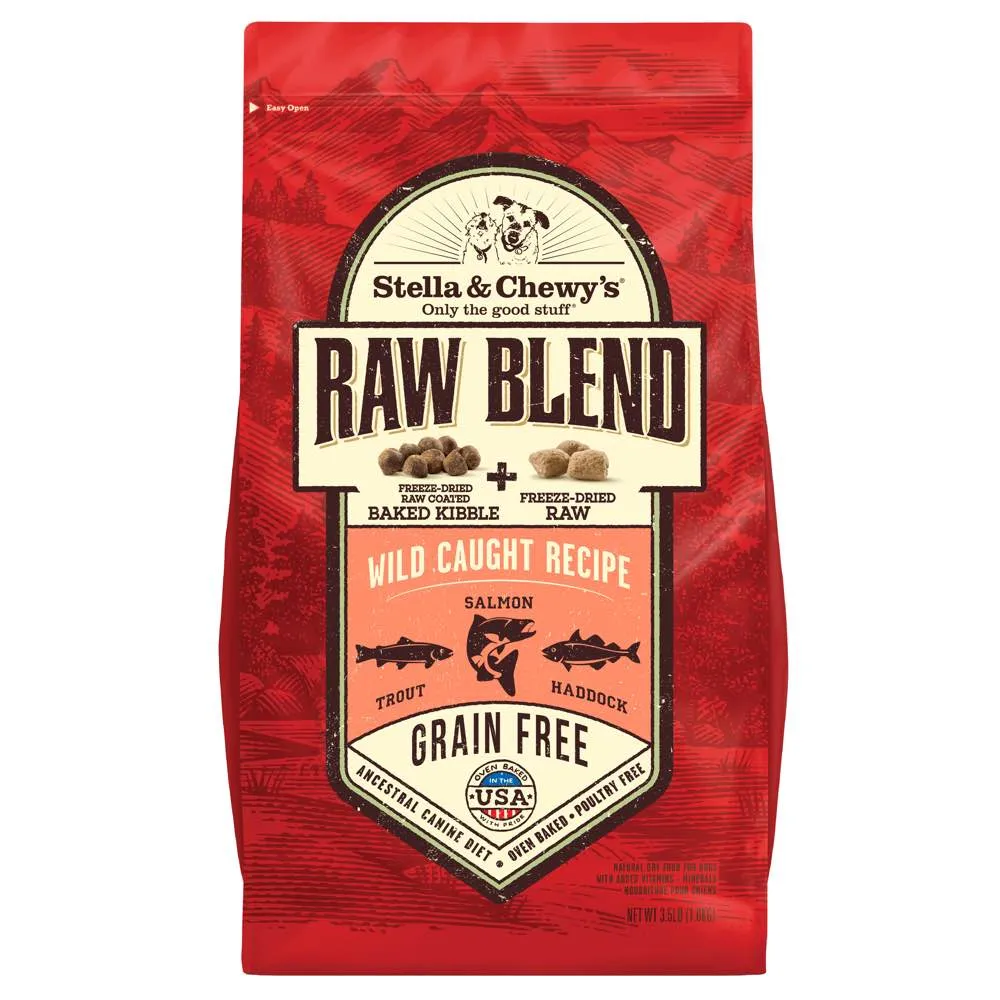 15% OFF: Stella & Chewy’s Raw Blend Wild Caught Fish Kibble With Freeze-Dried Raw Grain-Free Dry Dog Food