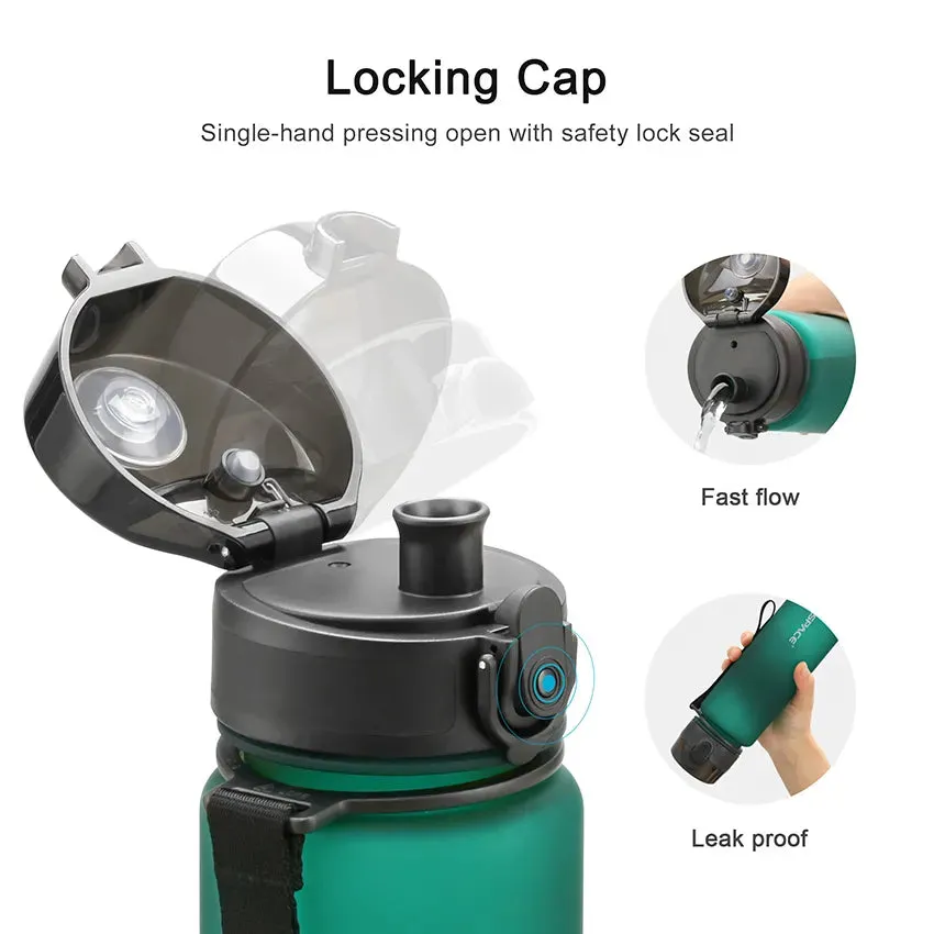500/1000ML Sport Water Bottle Shaker Portable Leakproof Drinkware Plastic Drink Bottle