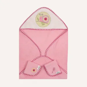 Abracadabra Hooded Towel with 2 Face Washers - Blossom