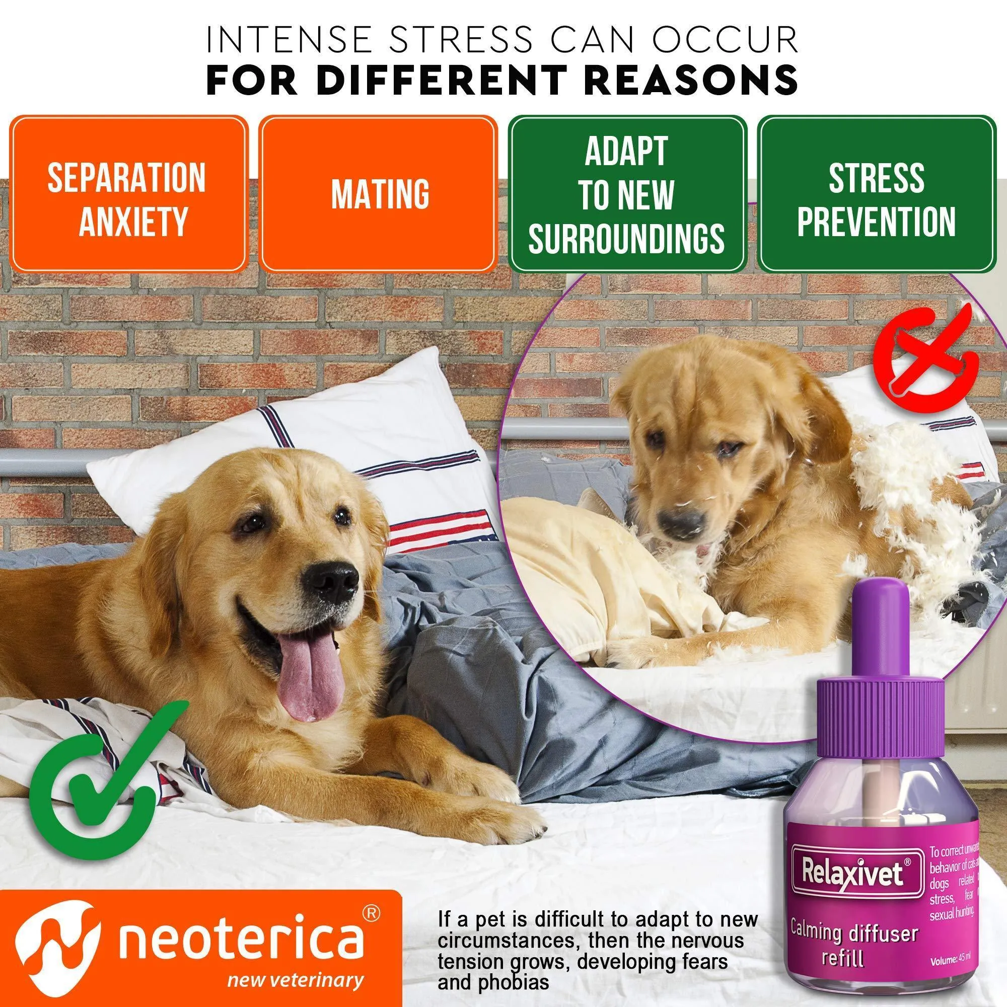 Anxiety Relief Pheromones Calming Diffuser Kit for Dogs