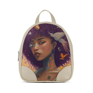 Beige O Mini Backpacks Queen