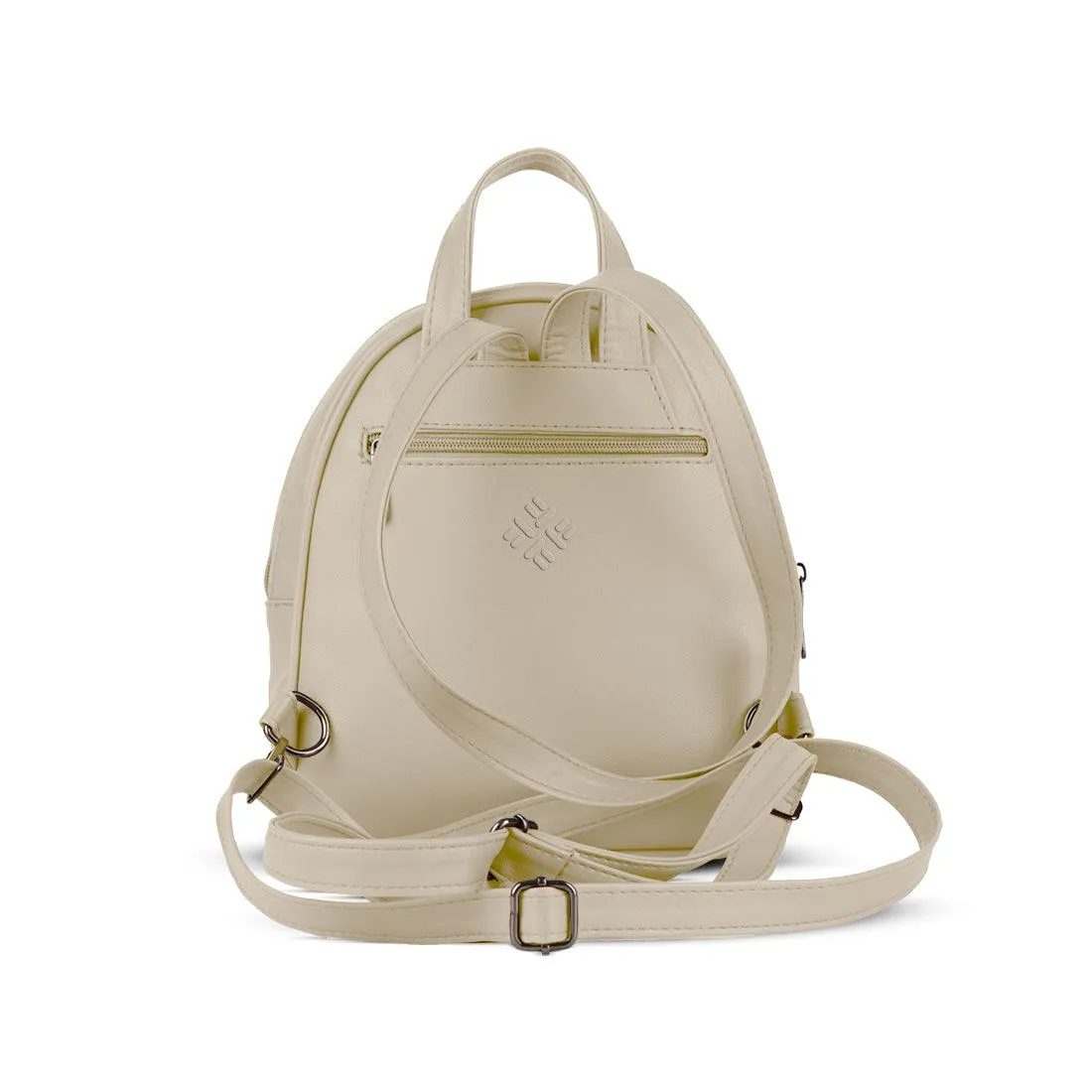 Beige O Mini Backpacks Queen