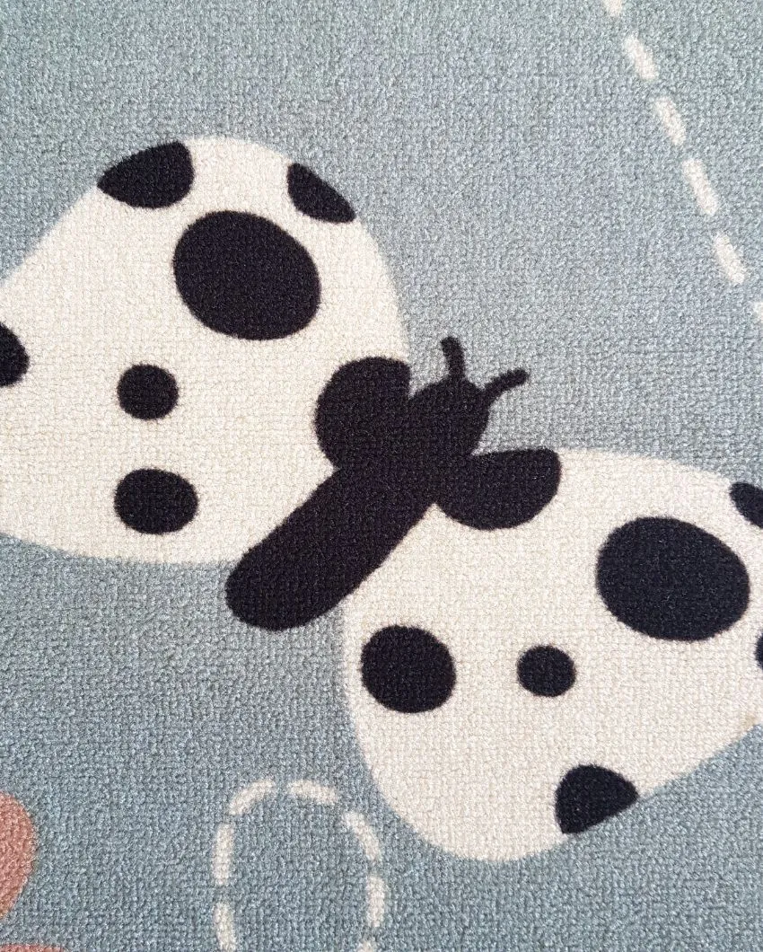 Blue Animals Giraffe Anti-Slip Kids Multipurpose Door Mats | Set of 2 | 24 x 16 inches