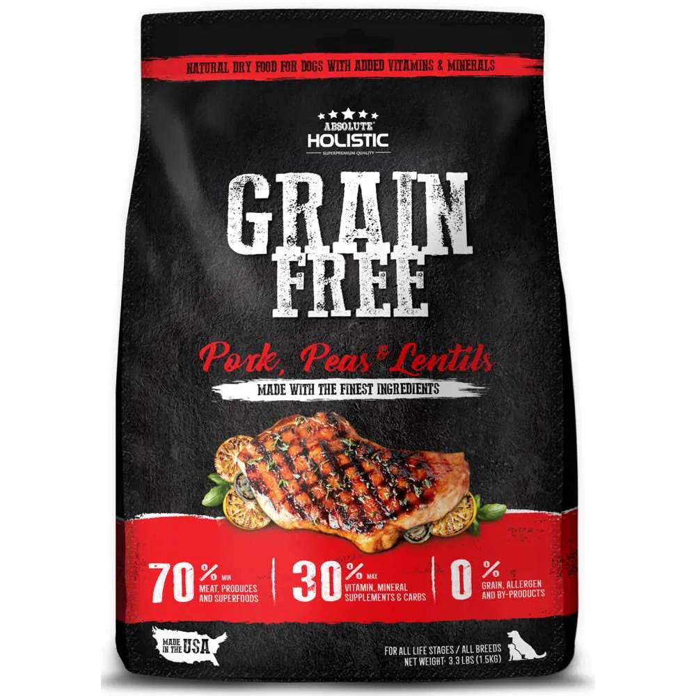 BUNDLE DEAL: Absolute Holistic Pork, Peas & Lentils Grain-Free Dry Dog Food