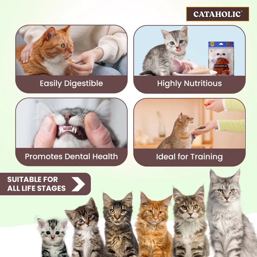 Cataholic Chicken and Codfish Cube Cat Treats (Limited Shelf Life)
