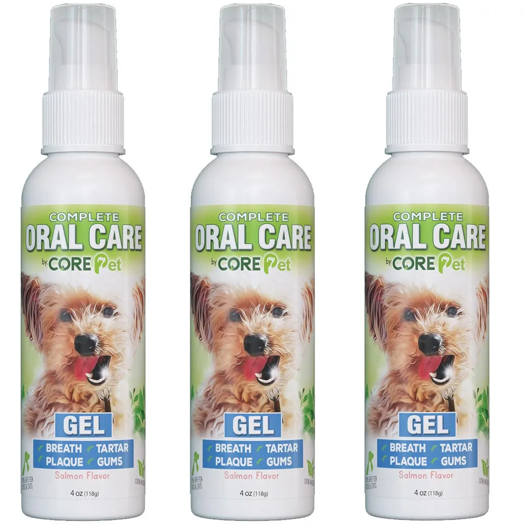 Core Pet Oral Care Gel for Dogs & Cats - Salmon Flavor, 4-oz