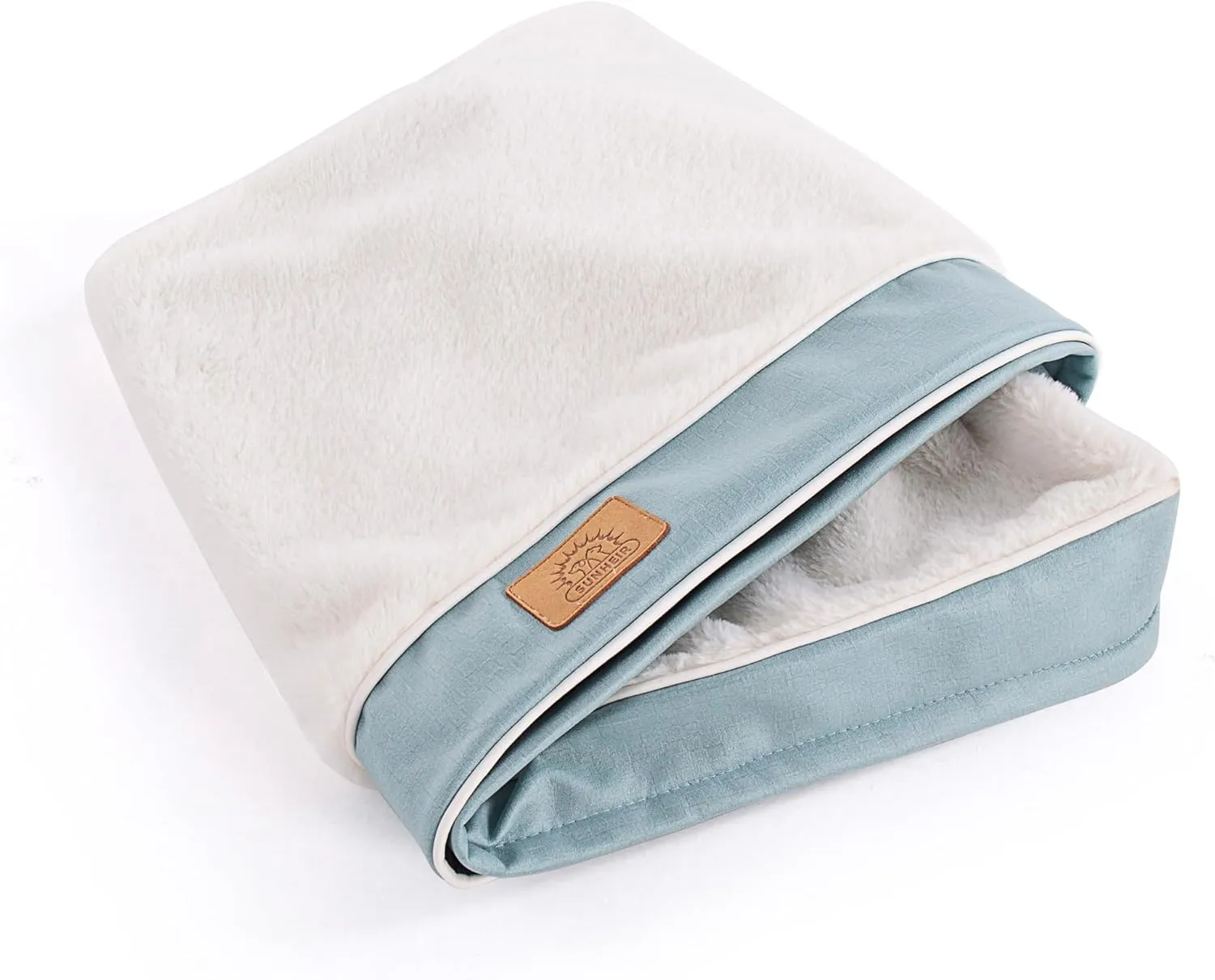 Dog Bed Covers Soft Plush Replacement Washable, Jumbo Extra Large Waterproof Dog Bed Cover with Zipper, Pet Bed Cover 47x29x4 Inches, Blue, Cover Only