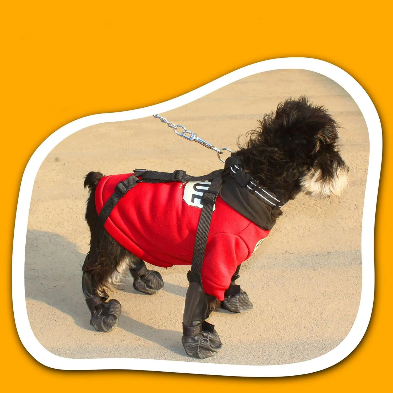 Dog Rain Boots Anti-Slip Dog Boots with Suspenders Waterproof Adjustable Dog Shoes Reflective Dog Boots & Paw Protectors for Medium Large Dogs Hiking, Rainy and Snowy Days (S)