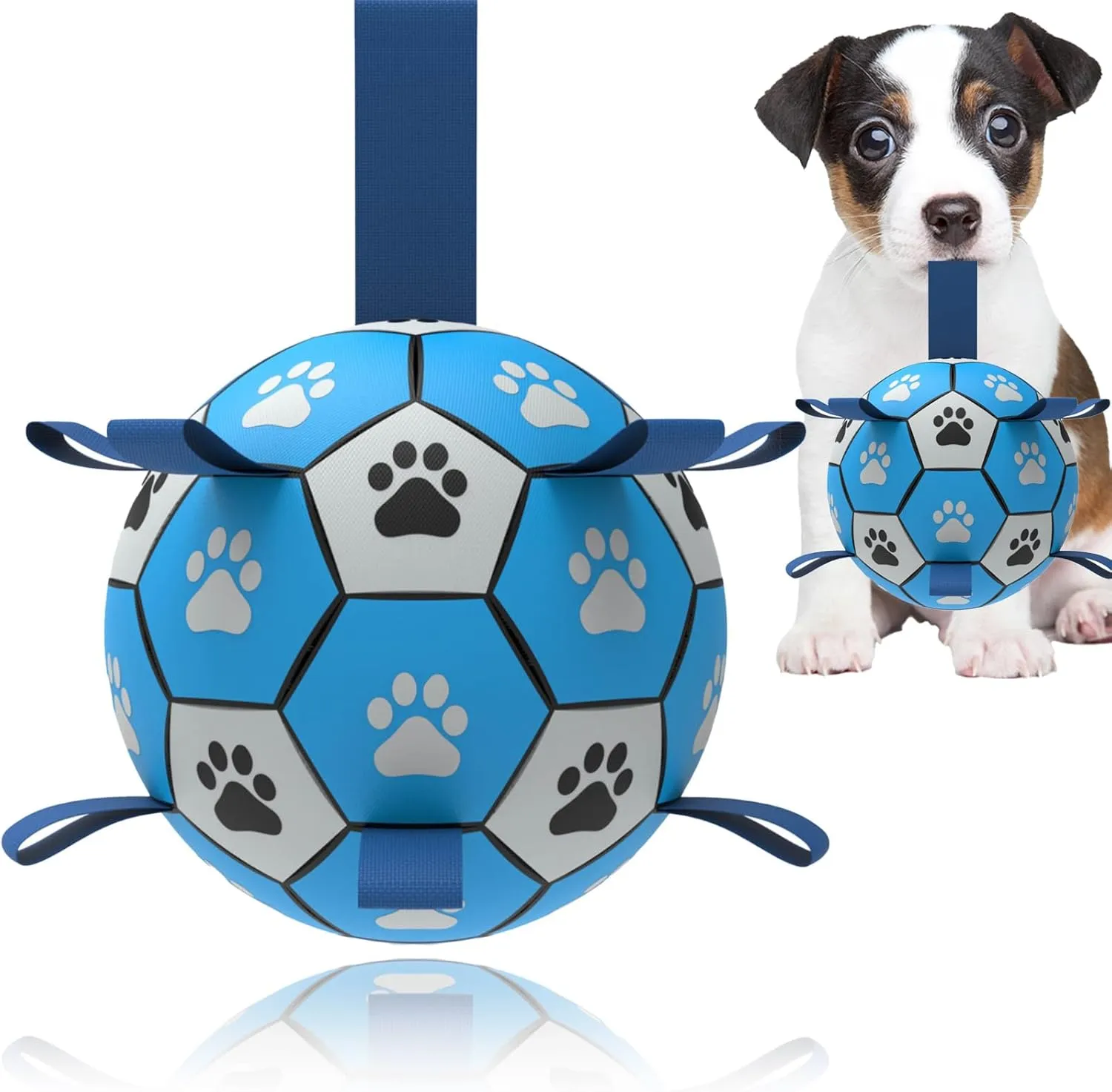Dog Ropes Soccer Balls Toy, Interactive Dog Toys for Tug of War, Puppy Birthday Gifts, Dog Tug Water, Durable for Small and Medium Dogs 6 INCH