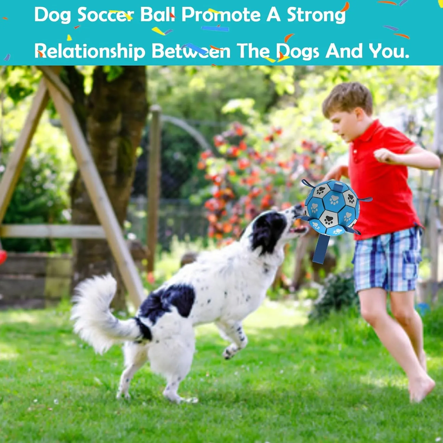 Dog Ropes Soccer Balls Toy, Interactive Dog Toys for Tug of War, Puppy Birthday Gifts, Dog Tug Water, Durable for Small and Medium Dogs 6 INCH