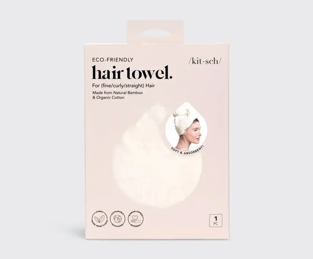 Eco-Friendly Quick Dry Hair Towel - Eco White