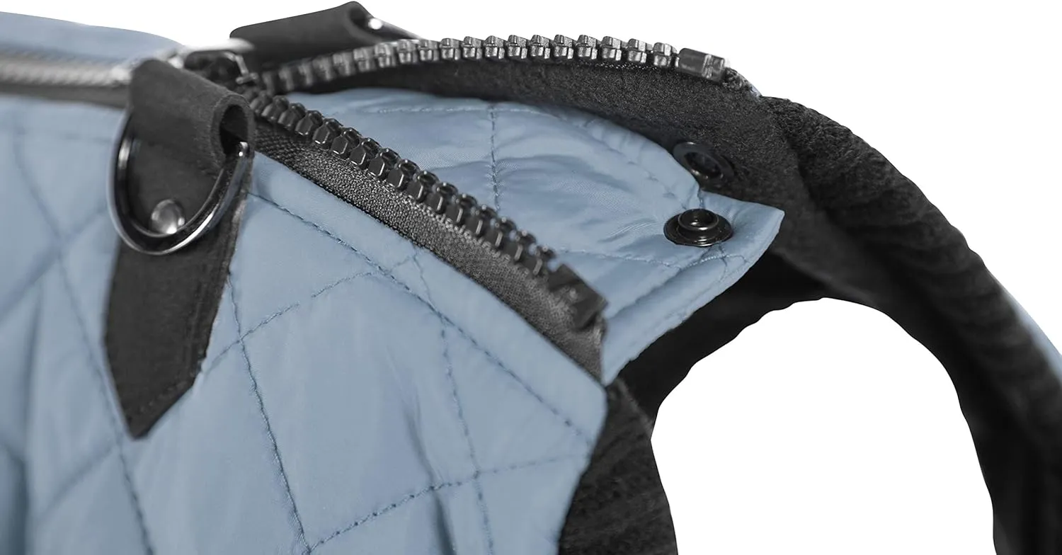 Gooby Fashion Vest Dog Jacket - Gray, X-Large - Warm Zip Up Bomber Vest with Dual D Ring Leash - Winter Water Resistant Small Dog Sweater