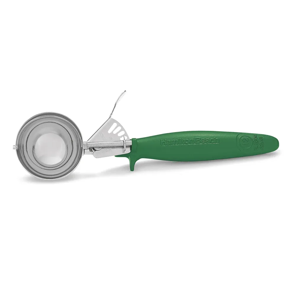 Hamilton Beach 80-12 Green #12 Thumb Press Scooper with Ergonomic Handle