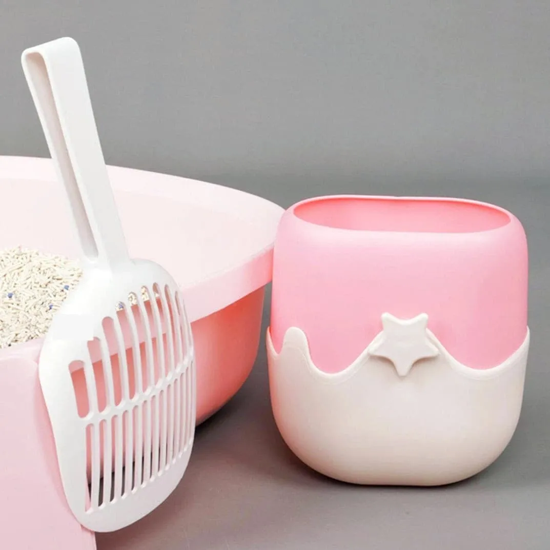 Ice Cream Style Cat Litter Scoop Set with Holder