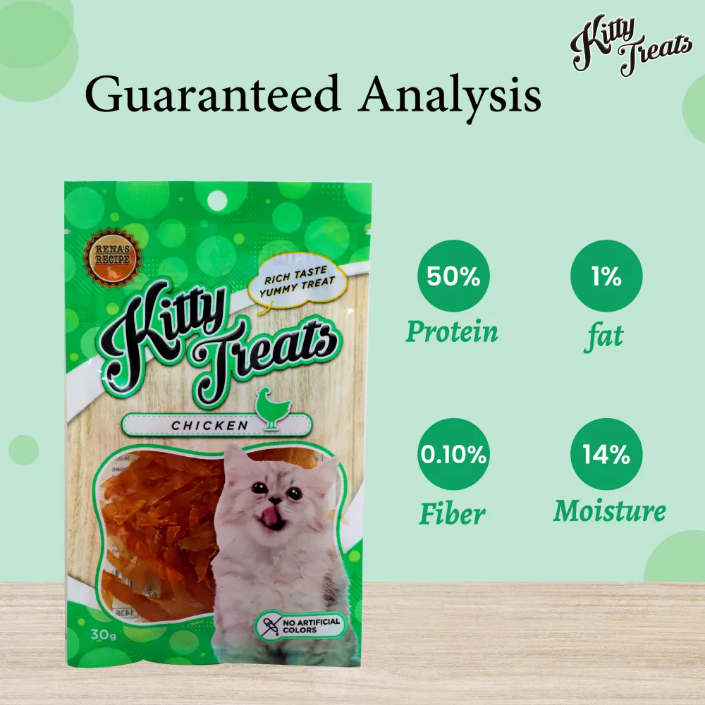 Kitty Treats Soft Chicken Jerky Sliced Cat Treats
