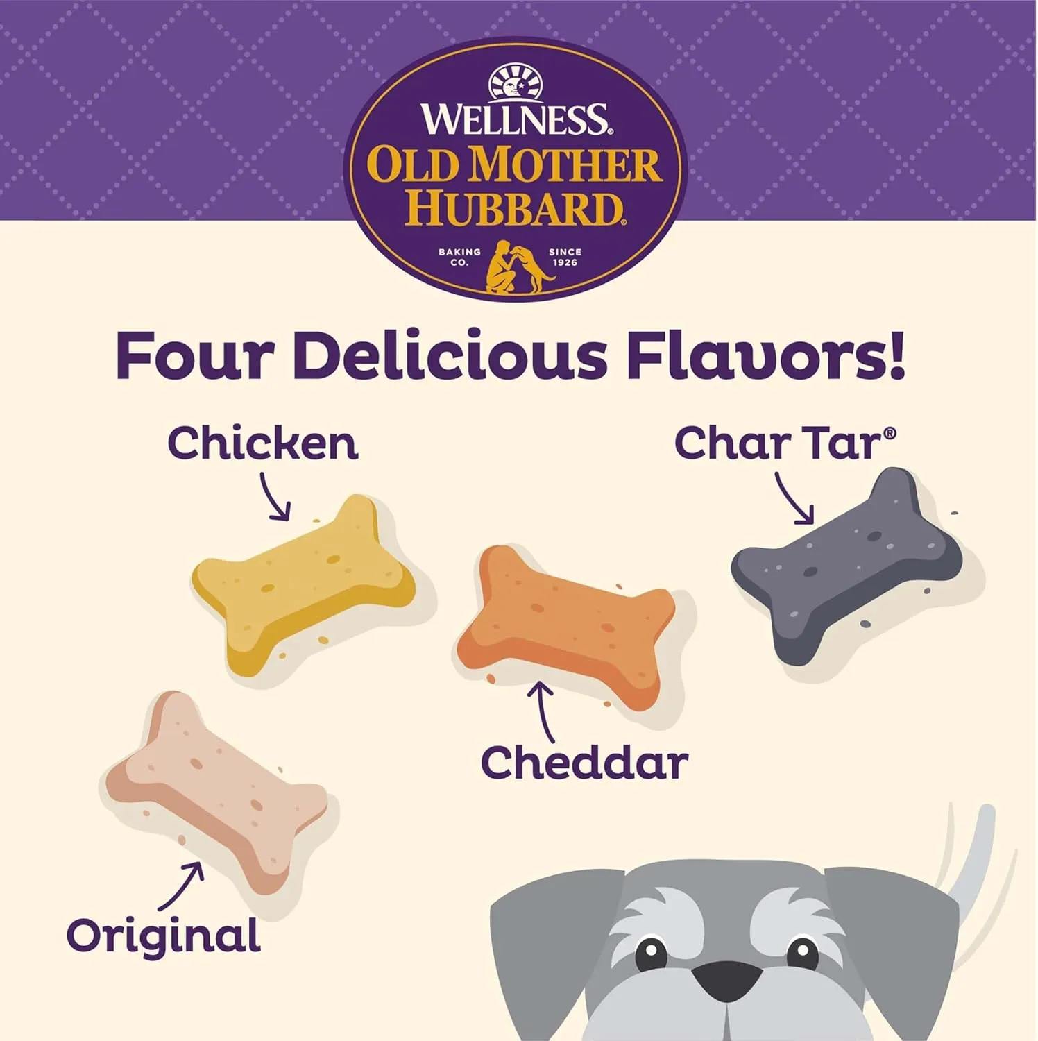 Old Mother Hubbard by Wellness Classic Original Mix Natural Dog Treats, Crunchy Oven-Baked Biscuits, Ideal for Training, Mini Size, 3.8 pound bag