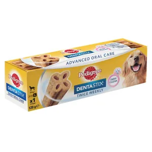 Pedigree Dentastix Advanced Oral Care Treats for Large Breed Dog (25 kg ), Chew Sticks, 120 g (Pack of 6)