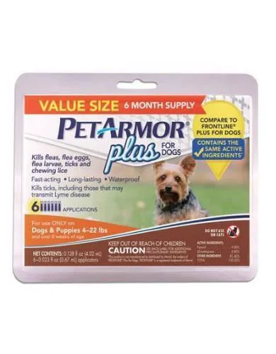 PetArmor® Plus F&T Squeeze-On Dog 4-22lb Blister