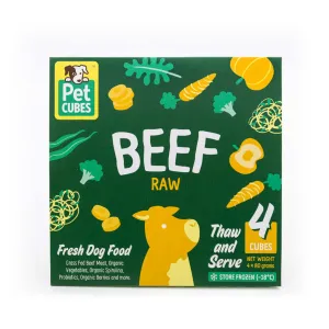 PetCubes Raw Beef Grain-Free Frozen Dog Food 2.25kg