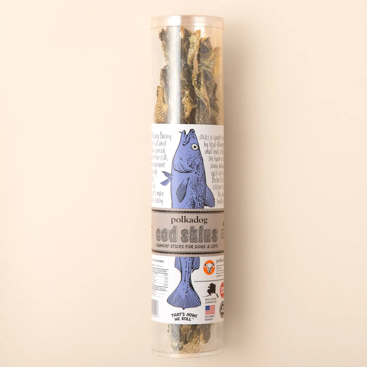 Polkadog Dog and Cat Treats, Cod Skins