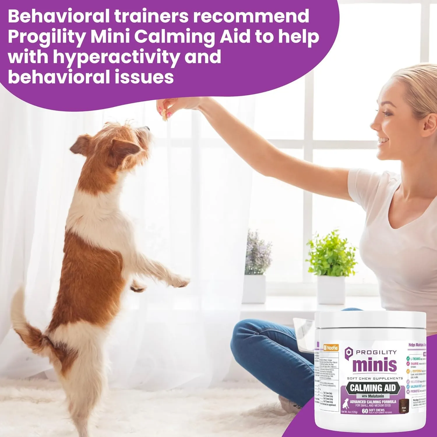 Progility Minis Calming Aid with Melatonin 60-ct Soft Chews