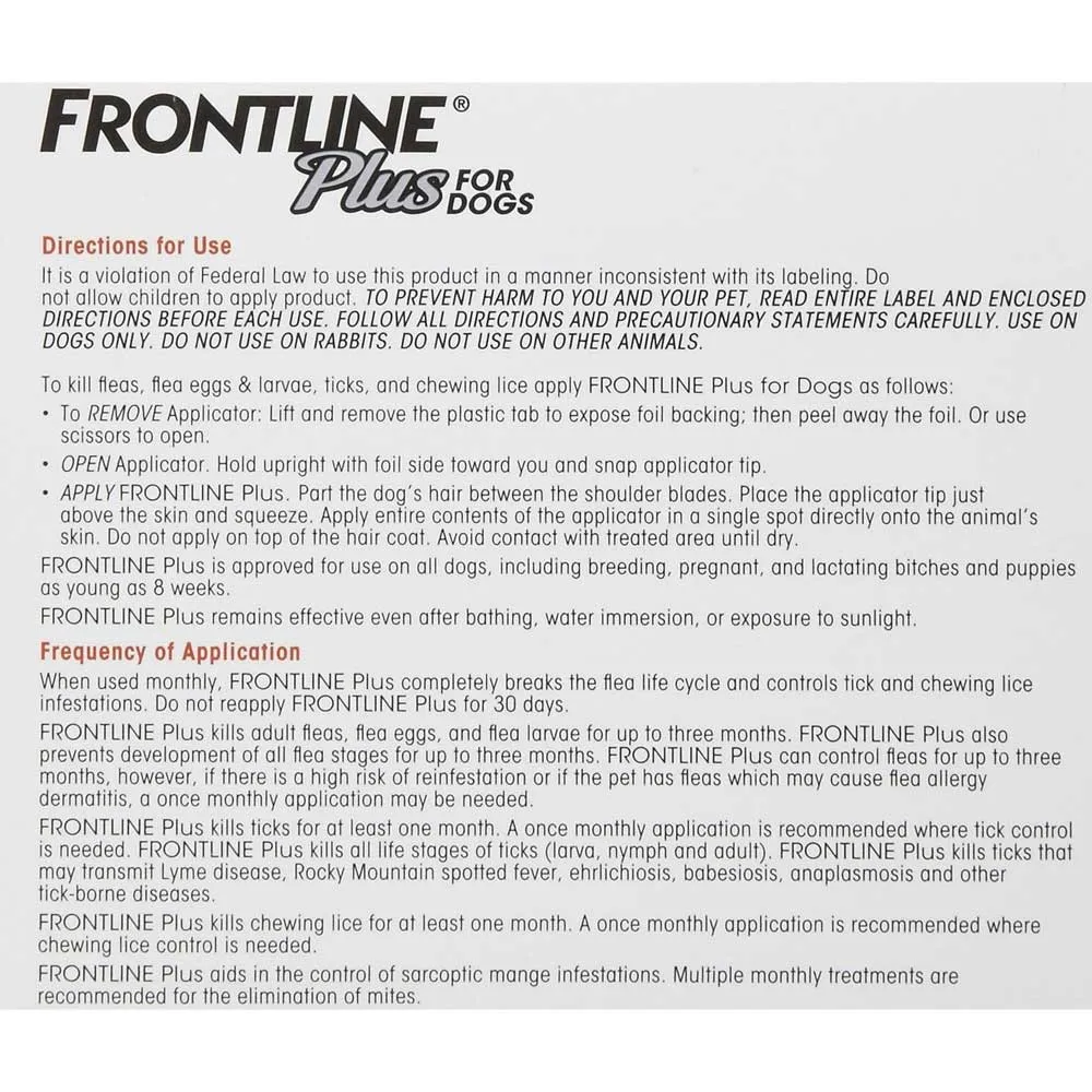 SOSD Donation: Frontline Plus For Medium Dogs 10 - 20kg 6 pack