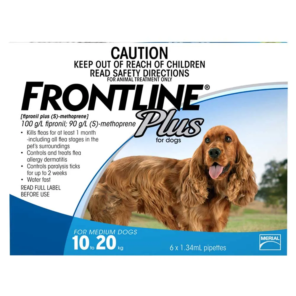 SOSD Donation: Frontline Plus For Medium Dogs 10 - 20kg 6 pack