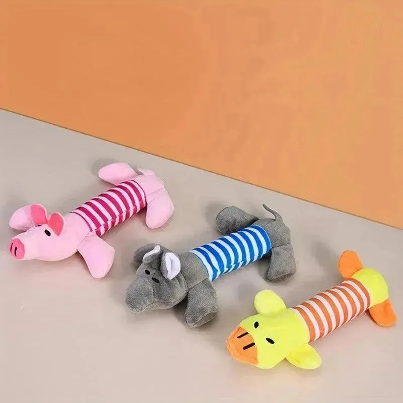 Squeaky Dog Toy - Pig/Elephant/Duck