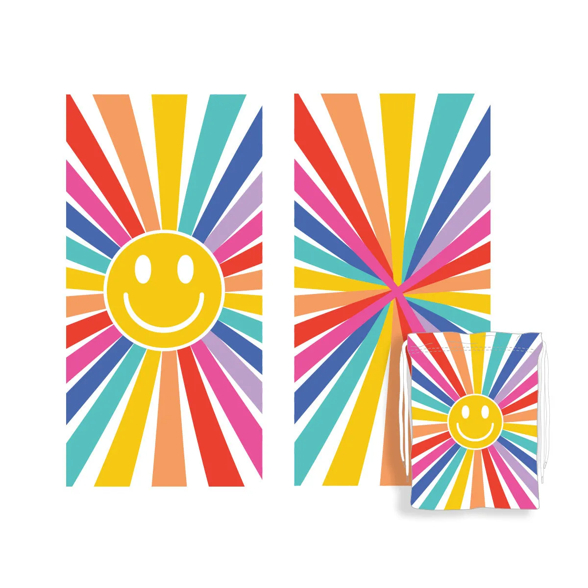 Sunshine Happy Face Wholesale Quick Dry Beach Towel