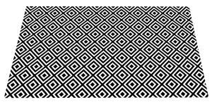 The Original Ribbed Foam Litter Mat -  Black & White Geometric
