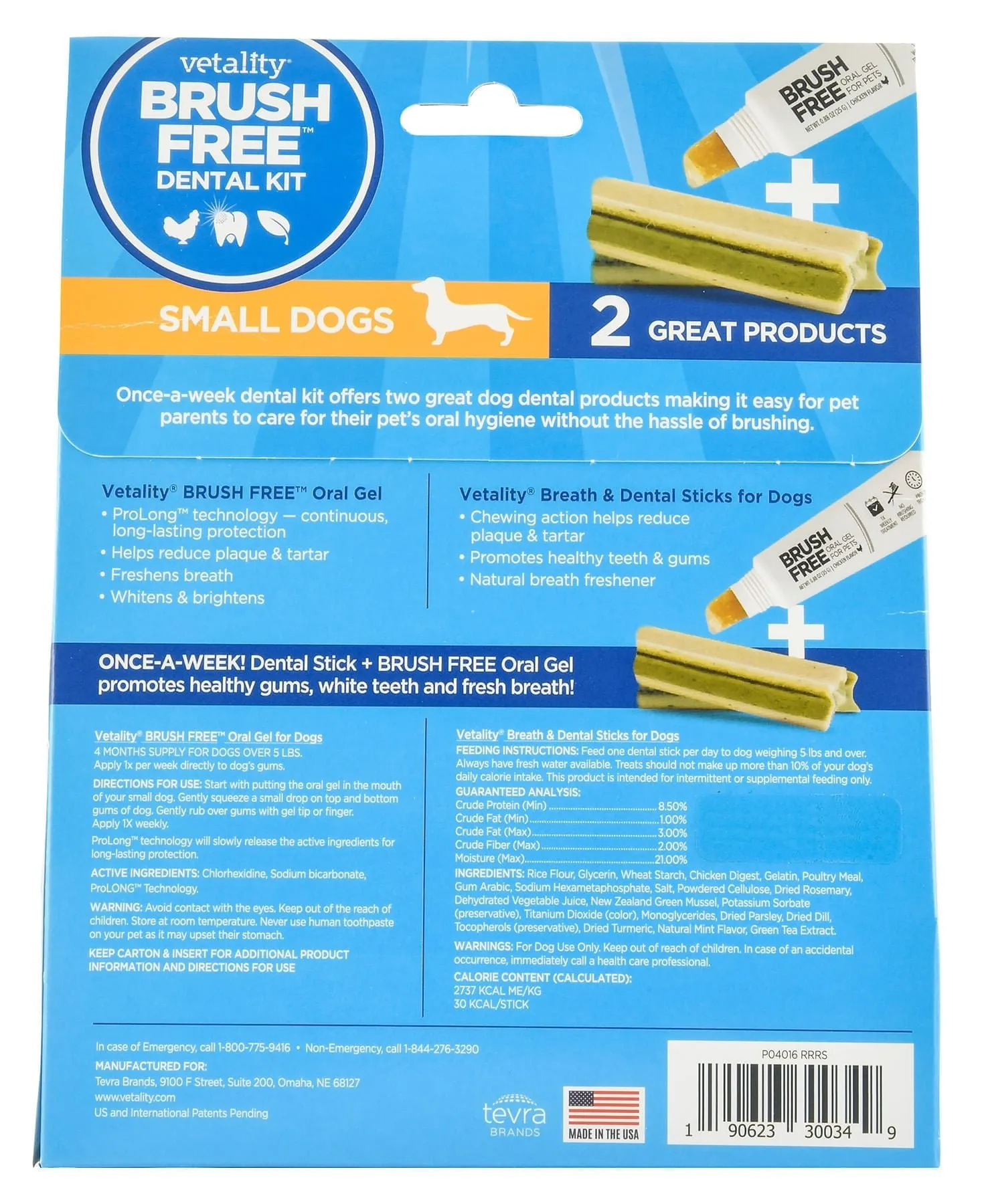 Vetality Brush Free Dental Kit for Dogs
