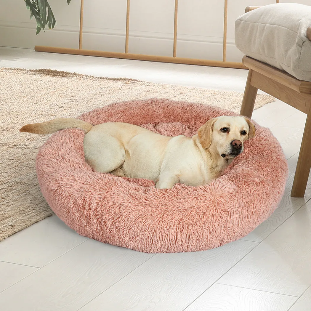 XLarge Dog Beds Pet Nest Calming Donut - Pink
