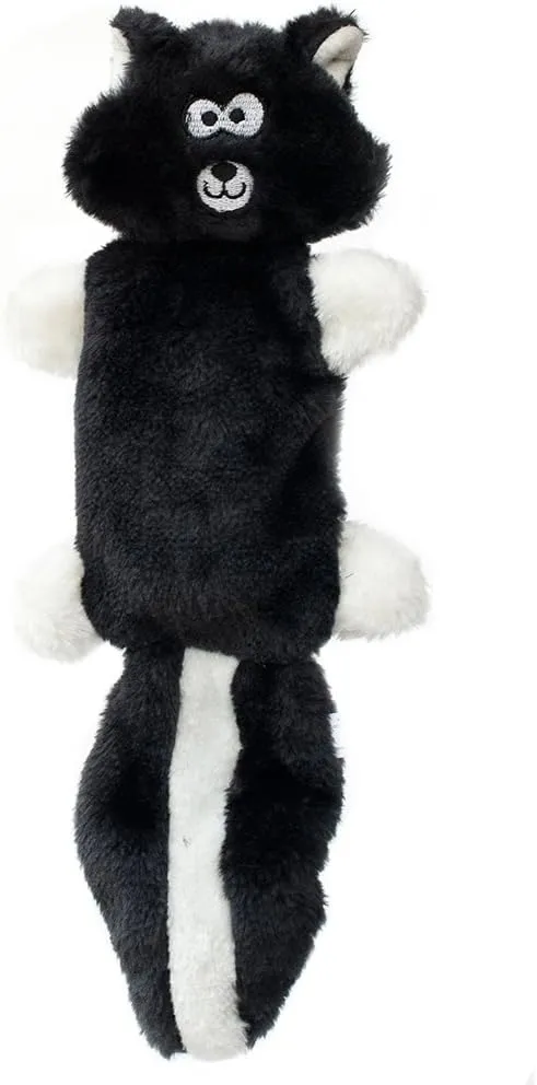 ZippyPaws - Zingy No Stuffing Durable Squeaky Plush Dog Toy - Skunk